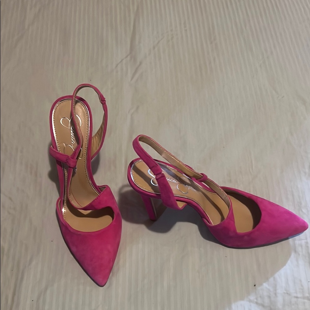 Zapatos altos rosados